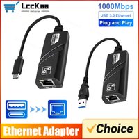 1000Mbps USB 3.0 TypeC To Rj45 Lan Ethernet Wired Adapter Network Cable for PC Macbook Windows Laptop Desktop Plug and Play