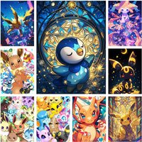 Pokémon Eevee Mewtwo Charizard Pikachu 5D DIY Diamond Painting Kit Stitch Handmade Art Gift Crafts Home Decor Children Gift