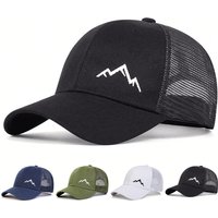 Unisex Mountain Range Embroidery Baseball Net Caps Spring Summer Outdoor Adjustable Casual Hats Dad Hat Sunscreen Hat
