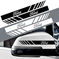2PCS For Ford Focus Fiesta Kuga Mondeo Smax ST Mustang Ranger Fusion Car Rearview Mirror Badge Sticker Decor Auto Accessories
