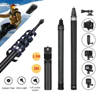For Insta360 x5 x4 x3 Carbon Fiber Invisible Selfie Stick 1.5m 3m Bullet Time Bundle Tripod Handle for Insta 360 Accessories