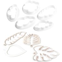 4/5 Pcs Biscuit Cutter Font Fudge Mould Cloud Plastic Chocolate Cake Biscuit Mould Baking Decoration Tool Kitchen Accessories