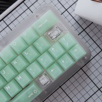 132 keys Green Fog Transparent Keycaps Cherry profile PC keycaps Shine Through Backlit Keycaps For MX Mechanical Keyboard