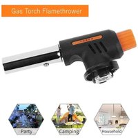 Automatic Ignition Baking Welding Tool Gas Blowtorch Flamethrower Butane Burner Suitable For Barbecue Camping Outdoor Flame Gun