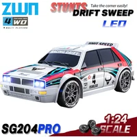 SG204 PRO 1/24 2.4G High speed Drift RC Car With Led Light 4WD Remote Control Car Radio Controlled GTR Racing Model Boy Toy Gift