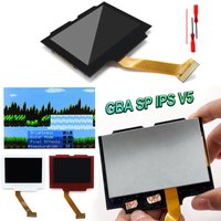 HISPEEDIDO Pre-Laminated GBA SP IPS Screen V5 drop in Mod Kits For GameBoy Advance SP Replacement Kits Easy to Install