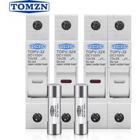 TOMZN, ensemble de supports de fusibles DC 10*38mm, haute tension, solaire PV 1100V, base TOPV-32, protection de système photovoltaïque, protecteur GPV