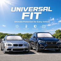 Car Front Windshield Sun Shade, Folding Anti UV Sunscreen Parasol, Heat Shield Interior Visor Protector Auto Accessories
