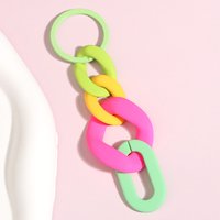 Bunte Acryl Kunststoff Link Kette Schlüsselbund Kreative Handgemachte Schlüssel Ring Für Frauen Männer Handtasche Zubehör DIY Freundschaft Geschenke
