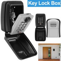 Key Lock Box Wall-Mount Secret Code Security Key Safe Secret Organizer Box No Key Home Office Weatherproof Safe Key Keeper NEW