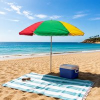 Weather-Resistant Fishing Sunshade Resistant Foldable Fishing Umbrella Beach Umbrella Quick Drying Portable Beach Sunshade