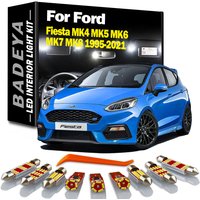 BADEYA Canbus Car LED Interior Dome Light Kit For Ford Fiesta MK4 MK5 MK6 MK7 MK8 1995-2016 2017 2018 2019 2020 2021 Led Bulbs