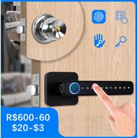 Biometric Smart Door Lock Fingerprint Password Electric Digital Handle Tuya Zinc Alloy Keyless Remotely Security Home KingKu