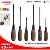 VESEEL B-330 Series JIS Phillips Slotted Knockout Screwdriver PH1 PH2 PH3 SL5.5 SL6 SL8 Japan Hand Tools