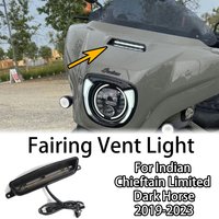 LED DRL Light for Indian Chieftain Limited Dark Horse 2019-2023 Fairing Vent Insert Daytime Running Auxiliary Lamp Plug and Play