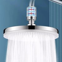 6 Modes Big Panel Rainfall Shower Head High Pressure Top Rainfall Shower Heads Shower Faucet Silver Bathroom Accessories