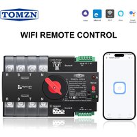 TOMZN Szyna DIN EWelink WIFI Inteligentny Timer ATS 230V Automatyczny Przełącznik Zasilania Dwuzasilowy Bezprzerwowy 4P 125A Generator