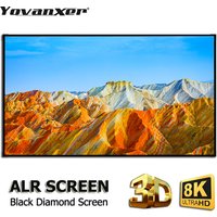 ALR Black Diamond Projector Screen Fabric Ambient Light Rejecting Daylight 8K 3D Projection for Beam Curtain Frame NOT Included