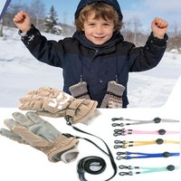 Adjustable Glove Clips with Elastic Strap Mitten Clips Elastic Gloves Suspender Adjustable Winter Hat Skiing Sports Gloves Clip