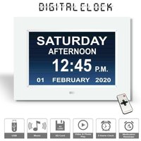 Day Month Year Date LCD Screen Dementia Time Large Alarm Clock Digital Clock Home Decor Calendar
