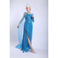 Frozen Elsa Princess Cosplay Dress for Women Carnival Fancy Party Costume Halloween Snow Queen Dress Masquerade Adult La8 ZanCos