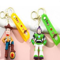 1 Pc Cartoon Toy Story Action Figures Keychain Woody Buzz Lightyear Jessie Alien Rex Pvc Model Collection Kid Gift Toy