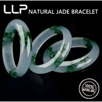 Natural Chinese Green Jade Bracelet Charm Fashion Jadeite Jewelry Accessories Hand Carved Women Lucky Amulet Gift