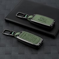 Zinc Alloy Leather Car Smart Remote Key Fob Case Cover Shell Bag For Land Rover A9 Range Rover Evoque Freelander Discovery