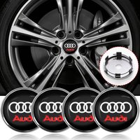Car Wheel Center Hub Caps Sticker Emblem Accessories for Audi QUTTRO Q5 B7 B6 B9 SLINE RS Q3 Q7 S3 S4 S5 A3 A4 B8 8P 8V A6 C7 A5
