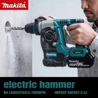 Makita DCH273 18V Bürstenloser SDS-Bohrhammer 2,1J Schlagkraft 4 Betriebsmodi 360° ° Nur Handwerkzeuge für Mauerwerksbohrungen mit Zusatzgriff