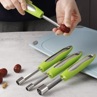 Stainless Steel Pear Fruit Pitter 0.8/1/1.4/2cm Core Seed Remover For Apple Cherry Hawthorn Corer Kitchen Gadgets