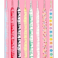 Colorful Mandarin Duck Powder Green Shoe Laces Af1 Ice Cream Shoelaces for Sneakers Flowing Shoelace Flower Ins Shoes Strings