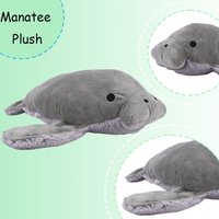 35cm/13.78in Kawaii Manatee Plush Toys Movie Stuffed Animals Cartoon Plush Doll Toys for Kids Birthday Gift Kawaii Room Decor
