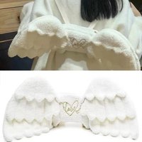 New Adjustable Straps Angel Wings Backpack White Color Zipper Backpack Polyester Mini Backpack JK Uniform