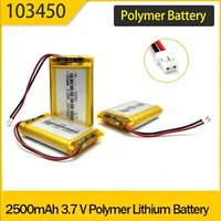 CityTree 103450 3.7V 2500mAh Polymer Lithium Rechargeable Battery JST PH 2.0mm 2pin Plug for GPS Navigator MP5 Bluetooth Headset