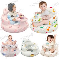 Baby Sofa Inflatable Seat for Babies Chair with Tray, Built in Air Pump Infant Back Support Sofa Toddler Chair for Sitting Up