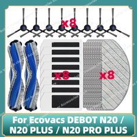 Compatible For ECOVACS DEBOT N20 / N20 PLUS / N20 PRO PLUS Main Side Brush Hepa Filter Mop Cloth Accessories Replacement Parts