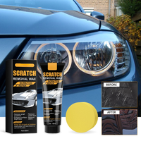1set Car Scratch Polishing Paste With Sponge Multi-Purpose Auto Body Glass Doors Scratch Stains Repairs Paint Remover