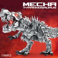 1766pcs Battle Mech T-Rex Building Blocks Articulated Robotic Dinosaur Model Kit Poseable for Display & Combat Play