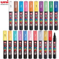 1PCS Uni POSCA Colores Acrylic Marker Pen PC-1M Plumones Rotuladores POP Poster Pen/Graffiti Advertisement School Art Supplies