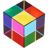 Color Cube Prism Three Primary Colors Popular Science Optical Color Experiment Toys Home Color Decoration