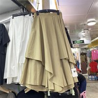 Spring Autumn Streetwear Loose Casual Irregular A-Line Skirt Women High Waist All-Match Harajuku Y2k Skirt Female Clothes 2023