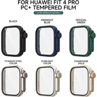 Tempered Glass+Case for Huawei Watch Fit 4 Pro Screen Protector Frame Bumper Cover for Huawei Watch Fit 4 Pro Case