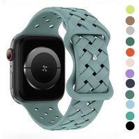 Woven Loop Silicone Strap for Apple Watch Band Ultra 49mm 38 44 40 45 41 46 42mm Bracelet IWatch Series 12 11 10 9 8 7 6 5 4 se