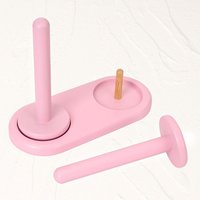 1pc Double-axis wooden yarn holder, rotatable wooden yarn holder for sewing machines, craft sewing supplies, pink double-axis si
