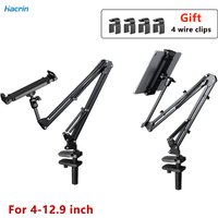 Foldable Tablet Stand Desk Bedside Adjustable 360 Rotatable Metal Arms Support for iPad Pro Mini Phone Lazy Tablet Bracket