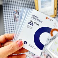 50Pcs Korea Acid Free Transparent Card Sleeves Anti-scratch CPP Hard Film Bag For Kpop Popcorn Diy Football Idol Card