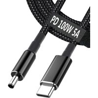 Type C to DC 4.5 x 3.0mm Converter Braided 6.5ft Fast 100W PD Power Charger Supply Cord for Dell Vostro 12 17 11 XPS 14 3000