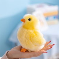 Hot Realistic Doll Yellow Plush Toy Artificial Animal 13cm Collection Toy Simulation Chick Doll Animal Stuffed Kid Birthday Gift