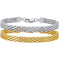 Chain Bracelet For Women Men, Mesh Link Stainless Steel Bracelet Gold Plated,Minimalist Stackable Jewelry